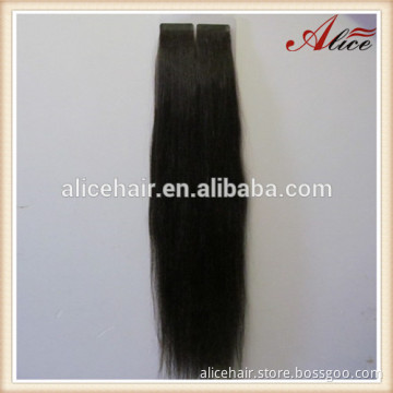 Cheap indian remy double drawn PU weft hair extensions